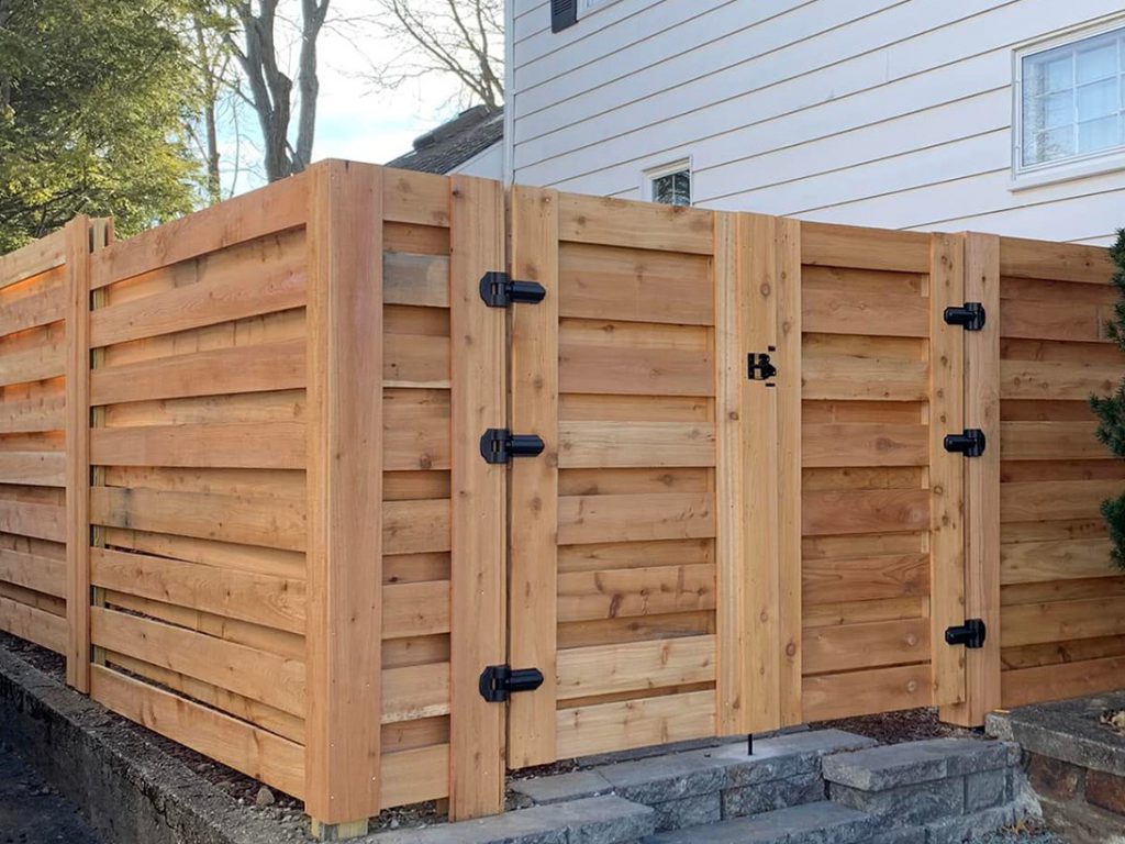 Horizontal Wood Fences in Methuen Massachusetts