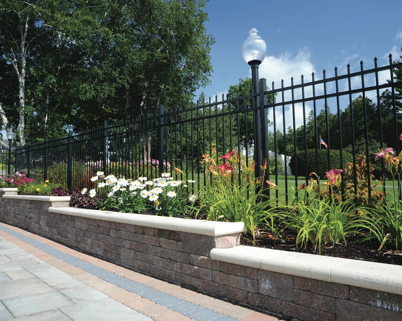 Photo of commercial aluminum fence in Methuen, Massachusetts by Hulme Fence
