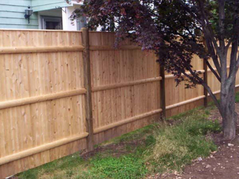 Cedar board wood fencing in Methuen Massachusetts