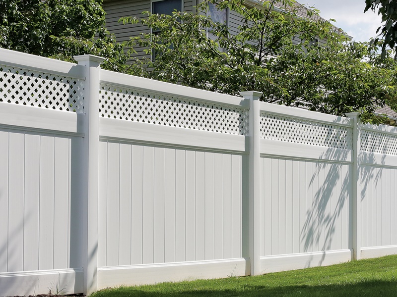 Arrowwood Style Semi-Privacy Vinyl Fence, by ActiveYards