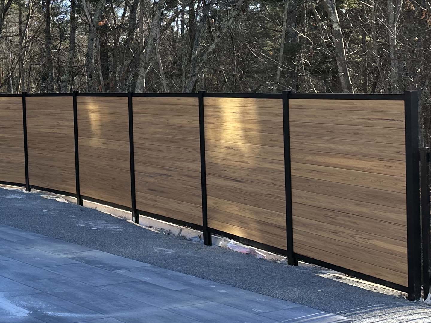 ballardvale MA horizontal style wood fence